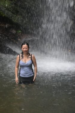 Winnie under the Falls