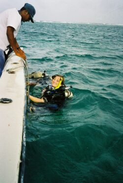 The End of A Dive in the Belize Barrier Reef