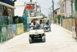Rush Hour Traffic in Ambergris Caye