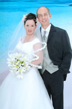 Ron and Weifang's Wedding Photos - In Traditional Western Attire on a beach Ron and Weifang's Wedding Photos - In Traditional Western Attire on a beach