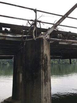 a close-up view of a Bridge Pylon