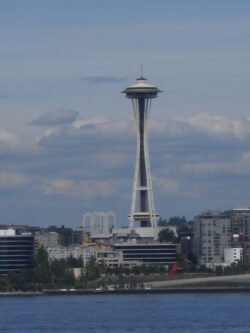 Seattle Space Needle towering over the city skyline