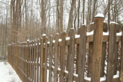 Snow on a Fence