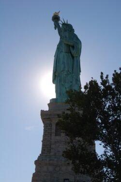 Side View of the Statue of Liberty