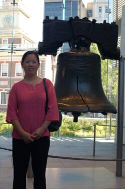 Winnie At The Liberty Bell