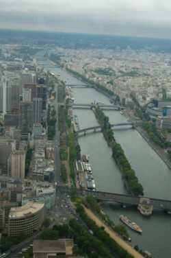 Looking Down On The River Seine