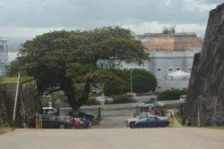 Looking Out the Courtyard of Castillo de San Cristobal