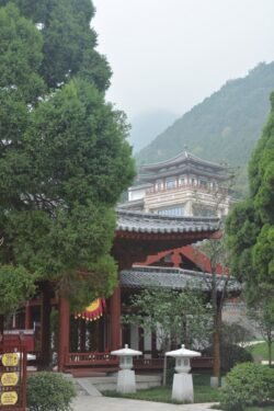 Huaqing Palace Near Xi'an A view of Huaqing Palace, a historic complex of hot springs and gardens, located at the base of Mount Lishan in Xi'an, China.