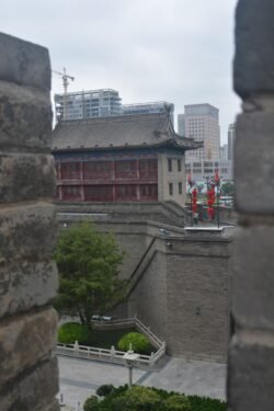 Looking Through a Battlement of Xi'an City Wall Looking Through a Battlement of Xi'an City Wall