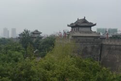 Looking Across The City Wall Around Xi'an Looking Across The City Wall Around Xi'an