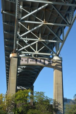 Underside of the Highway 520 Bridge Over Lake Washington