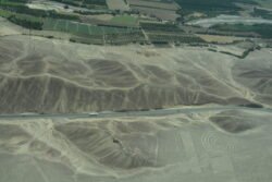 Lines Engraved in The Nazca Desert of Peru - A Spiral and Straight Lines