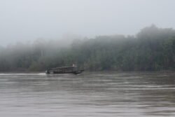 A Typical Passenger Boat Along the Tambopata River in Southeastern Peru