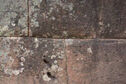 A Detail of cellular polygonal masonry. part of a stone structure in the Sacred Valley archeological site of Pisaq (Pisac).