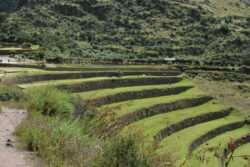 Agricultural Terraces At The Pisaq Archeological Site of Peru