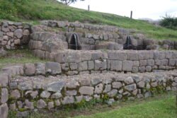 Two different types of stone construction used to create fountains from naturally-occuring springs. Sources of water in the Sacred Valley communities was critical to the inhabitants. Located in Pisaq.