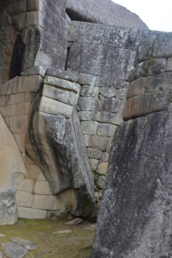 A Combination of Natural and Constructed Stone in Machu Picchu