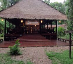 The Lobby and Main Entrance of the Posada Amazonas Jungle Lodge in Peru