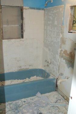The Bathroom - Tearing out the Tile